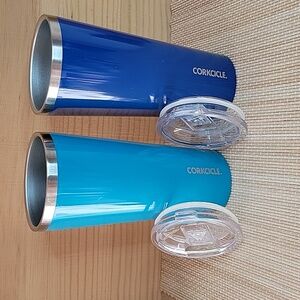 Set of 2 24oz Corkcicle Triple Insulated Stainless Steel Tumblers